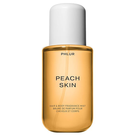PHLUR Peach Skin Body Mist - Hair & Body Fragrance Mist - Peach, Plum, Bergamot, Milky Sandalwood & White Freesia Body Spray (8 Fl Oz)